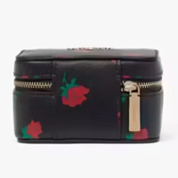 kate spade Madison Rose Toss Printed Jewelry travel Holder case organizer nwt - Picture 4 of 4